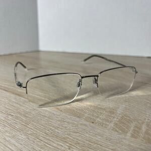 Stetson 9001 Zyloware 058 Eyeglasses Half Rim Silver Clear Frames Excellent Cond